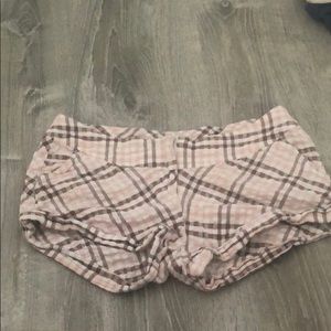 plaid shorts